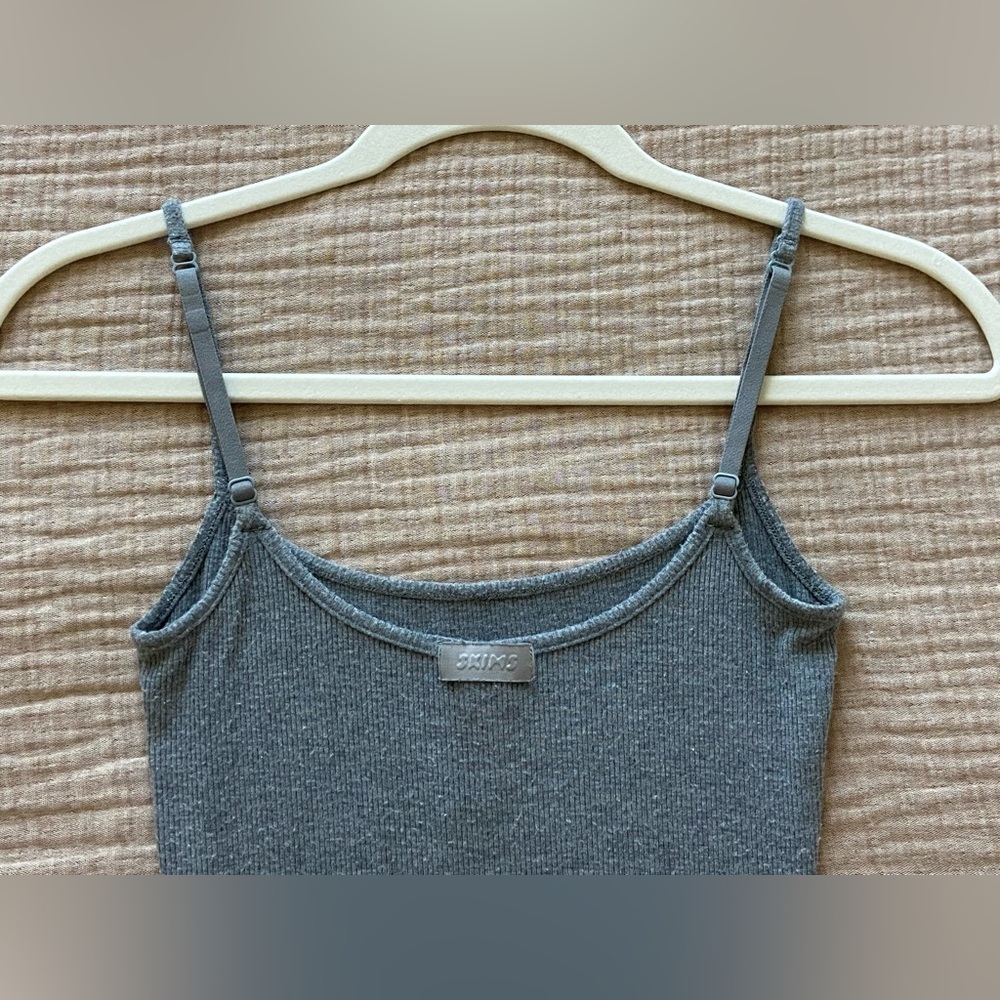 SKIMS Soft Lounge Long Grey Slip Dress Size Small